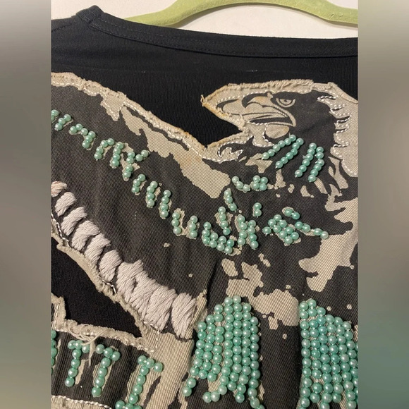 Smash|| Beaded Eagle T-shirt, Size Large - Picture 4 of 7
